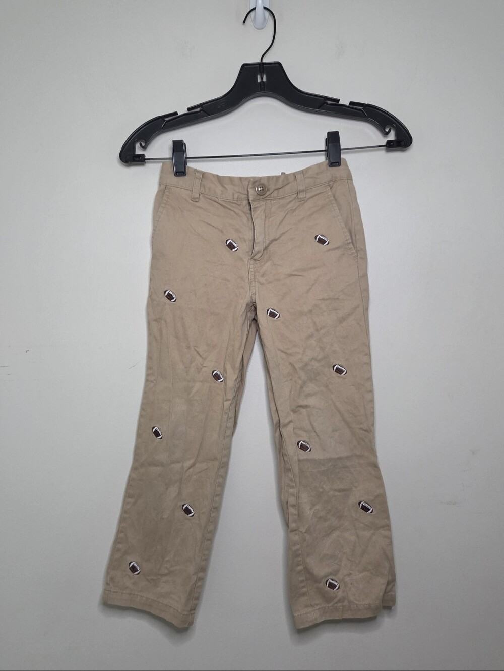 Boys E-Land Football Embrodery Khaki Pants Sz 6